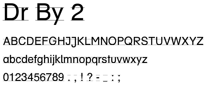 DR BY 2 font